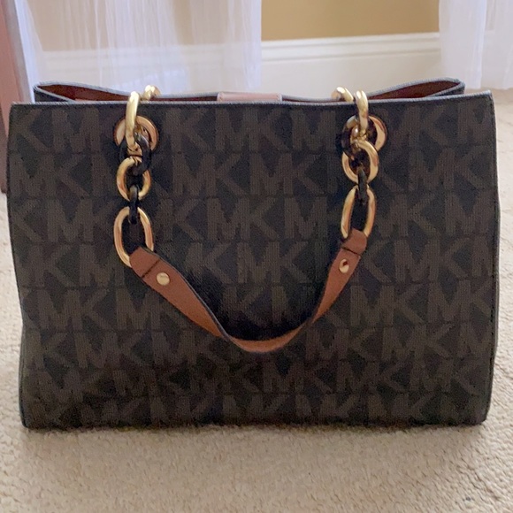 Michael Kors Handbags - Michael Kors Brown Satchel Handbag; Like New